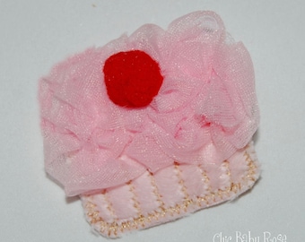 Fluff Cherry Cupcake Hair Clip by Chic Baby Rose