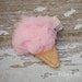 Tiny Fluffy Ice Cream Hair Clip by Chic Baby Rose in 21 Colors