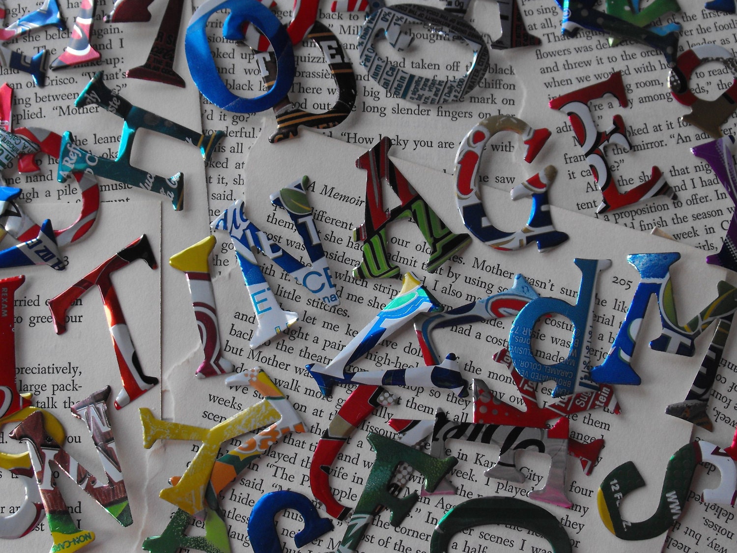 RECYCLED METAL Letters Soda POP Can Letters for Scrapbooking