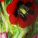 RED POPPY Garden Focal BEAD