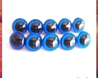 12mm Animal / Amigurumi / Plastic Safety Eyes DARK BLUE - 5 PAIRS