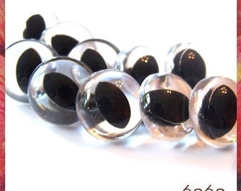21 mm CLEAR CAT amigurumi / plastic / craft / animal safety eyes - 3 PAIRS (21cc)