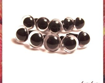 9 mm CLEAR Safety eyes Plastic eyes Amigurumi craft eyes - 20 PAIRS