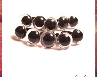 10.5 mm CLEAR Safety eyes Plastic eyes Amigurumi craft eyes - 5 PAIRS (10cl)