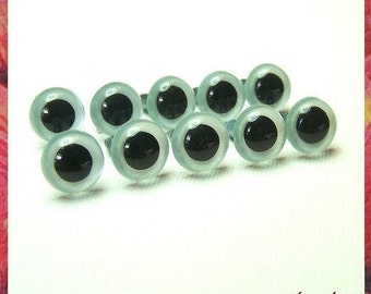 10.5mm PEARL BLUE animals eyes amigurumi eyes plastic eyes safety eyes - 5 PAIRS