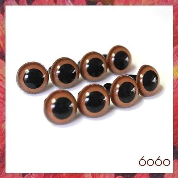 13.5mm BROWN Safety Eyes Plastic Eyes for Amigurumi Stuffed