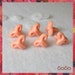 18 mm FLESH Plastic Safety Noses for Amigurumi Stuffed Toys Cat styple - 6 pcs (FCN18)