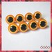 13.5mm Yellow Safety Eyes Plastic Eyes for Amigurumi Stuffed Animals - 4 PAIRS