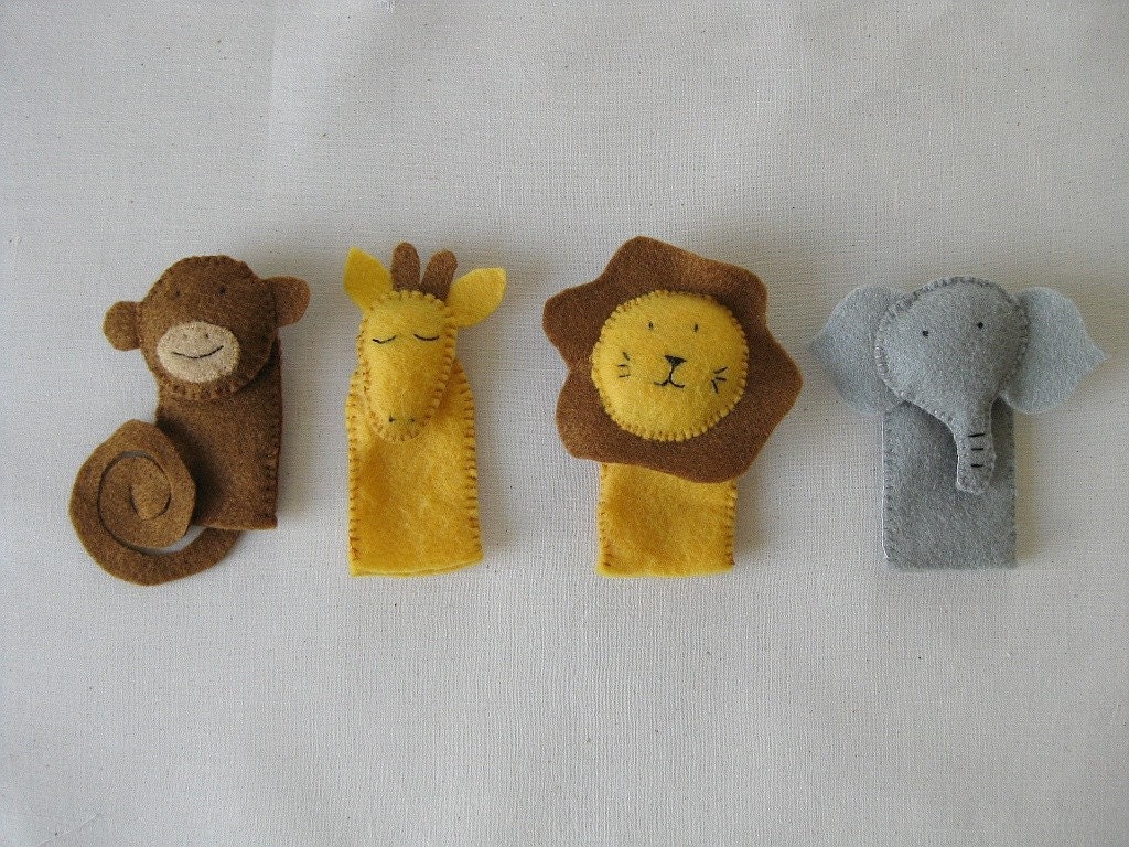 African animal finger puppets