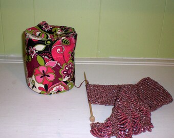 Yarn Owl Yarn Holder, medium size, also works great as a small project bag