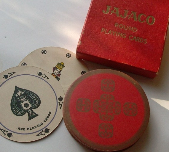 Round playing cards Jajaco 60s same used as Star Trek tv prop