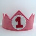 Wool Felt Birthday Crown -- custom made with the number of your choice