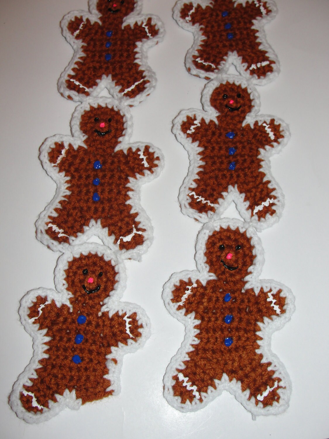 Crochet Pattern for Gingerbread Man Scarf PDF