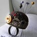 Black and Gold Medieval Pincushion Ring