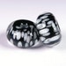 Onyx Moon - BBGLASSART - Lampwork Boro Bead Pair