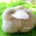 Wool bunny made of natural merino wool and wool felt