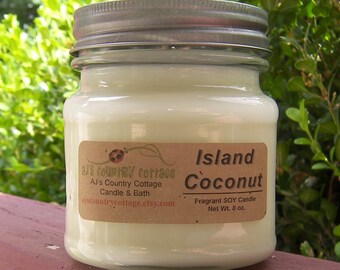 ISLAND COCONUT SOY Candle - Highly Scented