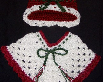 Holiday Poncho and Hat