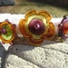 Needle Felted Bracelet with Lampwork Beads