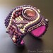 RESERVED for birtasophia - SALE 25% off - Purple Balagan - OOAK Bead Embroidered Cuff