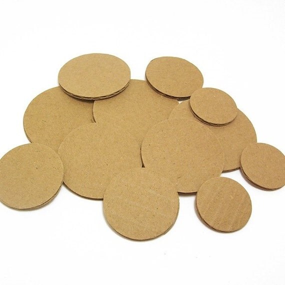 Corrugated Cardboard Circles by ymbd on Etsy