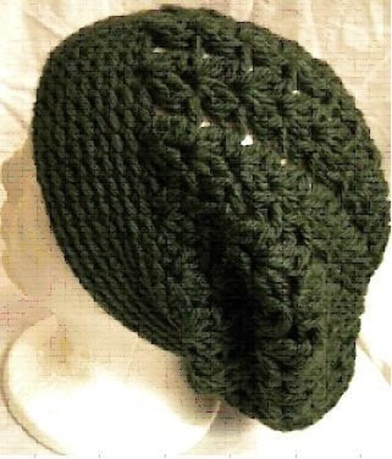 GALWAY SLOUCHY BERET Lacy Crochet PATTERN