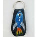 Leather Keychain - Rocket Blast Off
