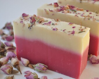 Rose Soap - Handmade Cold Process Shea Butter Soap - Mothers Day Gift - Gift For Mom