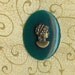 Teal 40x30 Acrylic German Vintage Cab Cameo (D11-1)