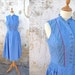 Reserverd reserverd reserverd Austria Dirndl 1970s dirndl folk Prairie dress soft blue tiny floral calico size S