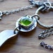 Charming Rustic Necklace in Oxidized Sterling Silver and Peridot