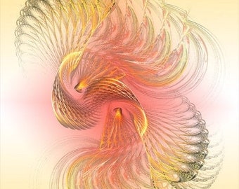 Fractal Spiral Digital Art Print, Fractal Image Art, Office Wall Art, 11x14 Giclee print, EBSQ