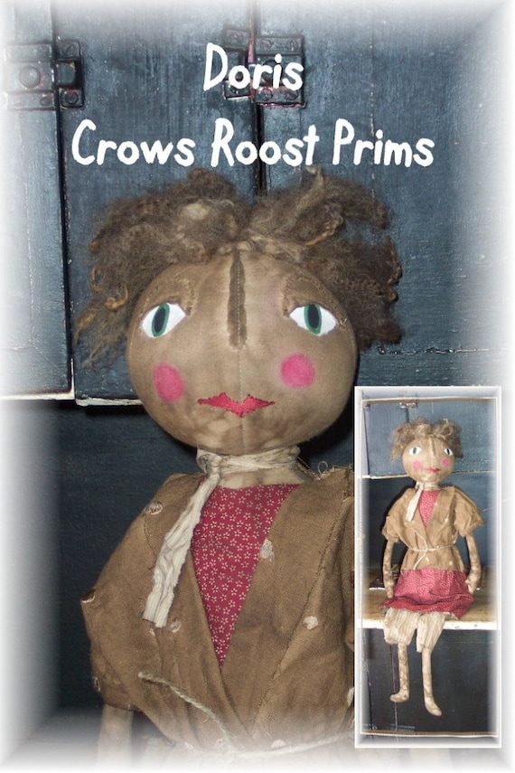 Items similar to Doll Crows Roost Prims 177e Primitive Doris epattern