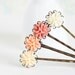 Vintage Style Flower Hair Pins in Peach and Cream - Flower Bobby Pins, Peach Pink Ivory, Wedding Hair Pins, Hair Accessories, Spring Fashion