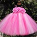 4 Shades of Pink Sewn Tutu Dress - STRAWBERRY DREAMS - READY TO SHIP - 18'' long - Perfect for Portraits, Recitals, Birthdays, and More