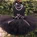 Black Custom Tutu - TWILIGHT - 10'' Sewn Black Tutu with Silver Sparkles - Available in sizes Newborn up to 5T