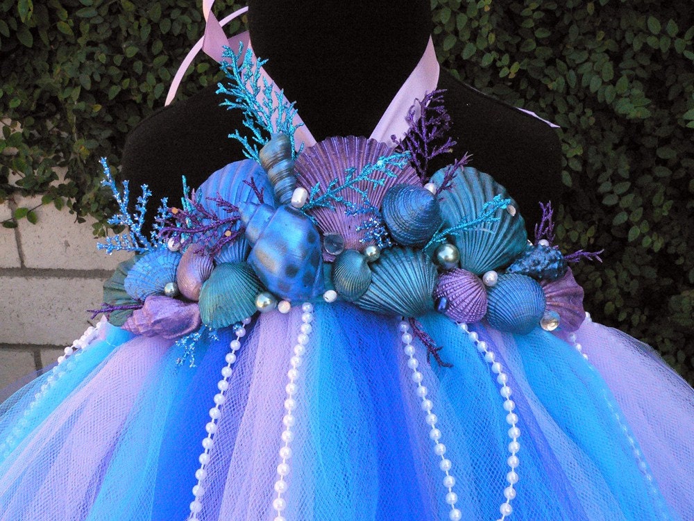 Ocean Splendor Custom Sewn Mermaid Tutu Dress decoration 