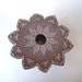 chocolate brown lace ikebana pottery vase