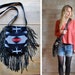 SALE /// double-sided fringe bag. Navajo and leather
