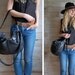 Black Furrow Reclaimed Leather Bag