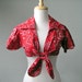 1960s top red Bandana crop top cotton