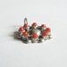Vintage coral and sterling pendant or charm Native Tribal signed GDM