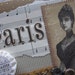 Greeting card paris style french vintage one of a kind blank victorian woman