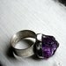 Sized to Fit- Amethyst Jollyrancher Ring- Sterling Silver with raw brazilian amethyst