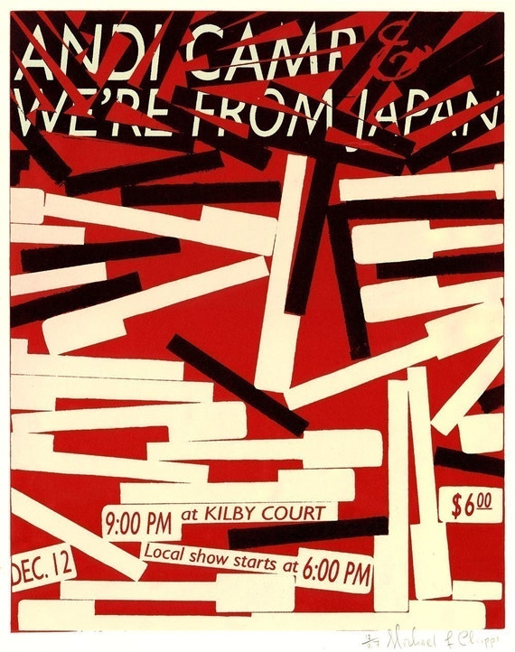 Exploded Piano SCREEN PRINT band poster