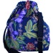 Floral Lace Knitting Large Drawstring Project Bag