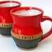 2-Piece, Custom Name Mug Set, Wheel Thrown, Personalized, Handmade