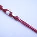 Handcrafted Crimson Red and White Polka Dots Polymer Clay Covered Size I Crochet Hook
