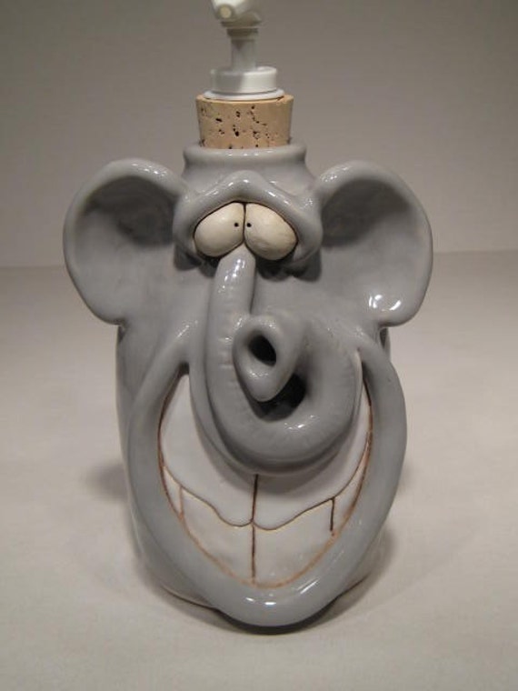 Elephant Soft Soap or Lotion Dispenser by MudFairy
