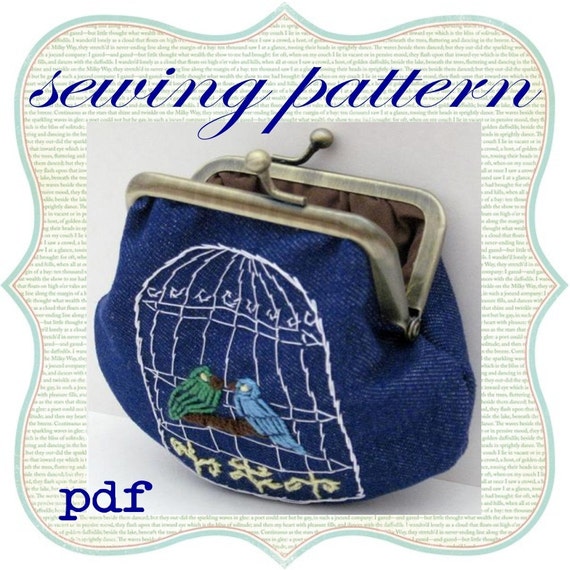 PDF Coin Purse Sewing Pattern for clasp frames